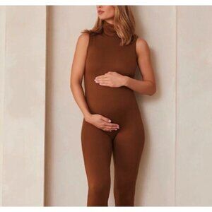 Bumpsuit Stevie Bumpsuit XS Brown Toffee Maternity Jumpsuit Stretch 27